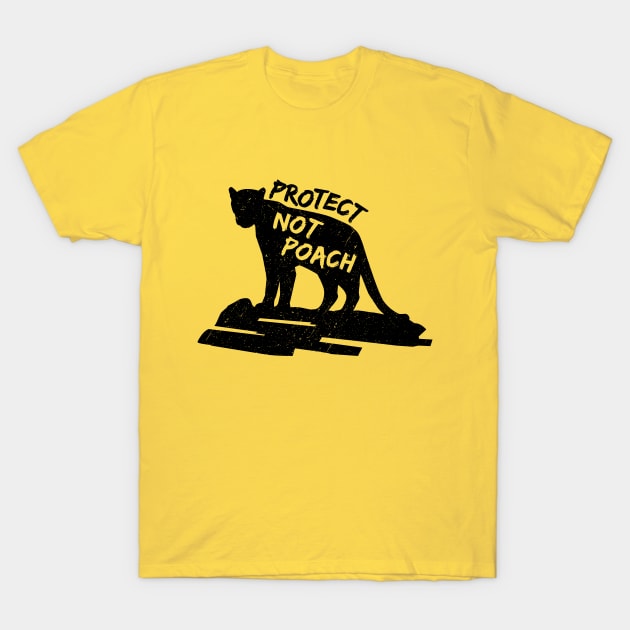 Protect Not Poach Big Cat T-Shirt by bangtees